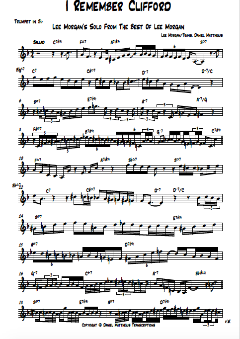 jazz transcriptions trumpet