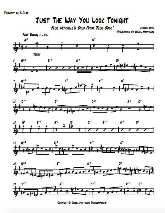 jazz trumpet solos transcriptions bflat blues