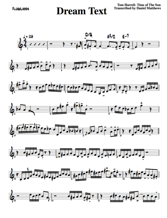 jazz trumpet solos transcriptions b flat blues