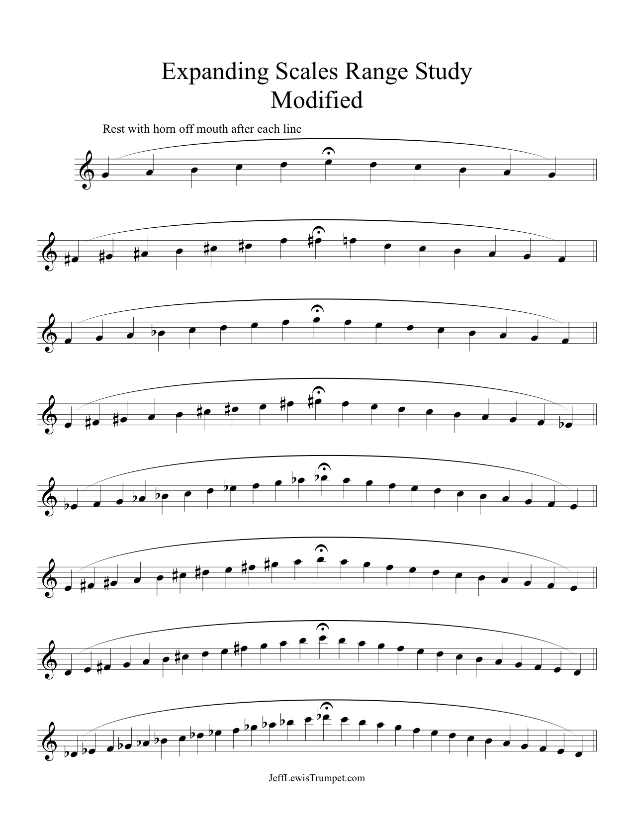 Expanding Scales Exercise For Trumpet